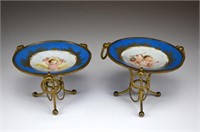PAIR OF FRENCH PORCELAIN SMALL TAZZAS