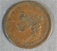 1838 Coronet Head Large Cent Coin
