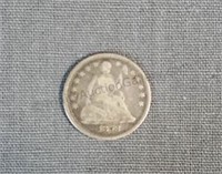 1858 Seated Liberty Silver Half Dime Coin