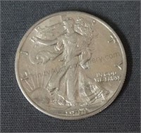1944-D Walking Liberty AU+ Silver Half Dollar