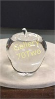 Large Steuben crystal Apple paperweight
