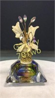 Antique Irice jeweled perfume bottle with gilded