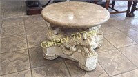 Small winged griffin ceramic side table with