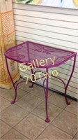 Raspberry outdoor metal patio table approximately
