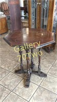 Small antique octagon shaped wood side table