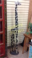 Large wood painted giraffe sculpture