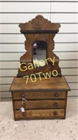 Small antique salesman sample dresser