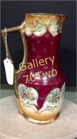 Antique hand painted porcelain pitcher
