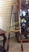 Large wood carved gilded art easel approximately