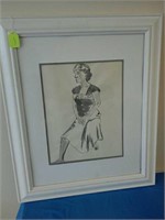 Framed Sketch - Woman