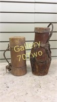 Pair of old African honey pots-tallest is