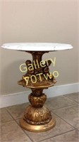 Beautiful antique gilded cherub table with marble