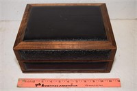 VINTAGE LEATHER TOP JEWELRY BOX & SCOUTING ITEMS !
