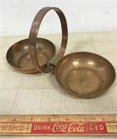 ART DECO COPPER & BRASS NUT DISH - MADE BY CHASE