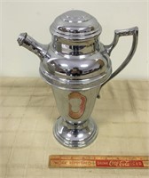 STUNNING SILVER COCTAIL SHAKER WITH SPOUT