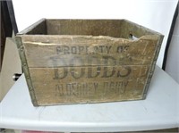 Dodds dairy wood crate