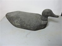 Rustic hand carved working decoy 17" L
