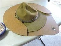Old Boy Scout hat and badges