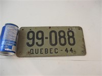 Plaque du Québec 1944