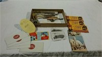 Advertising pens and letter openers, postcards
