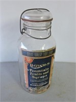 Bowes fountain syrup jar