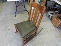 Oak Arts and Crafts style rocking chair