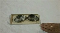 2 shell shaped dishes both marked Sterling
