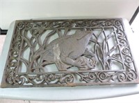 Unusual cast grate with frog center piece