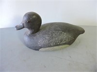 Nice old carved duck decoy with glass eyes
