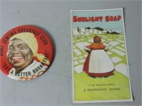 Sunlight Soap & Aunt Jemima Breakfast club pin