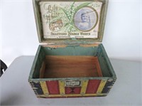 Antique Lily White Starch dome box Brantford