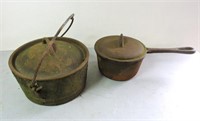 # 2 pot with long handle & cast Dutch oven