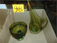 Vintage/Antique Green Glass