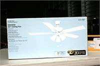 New 52" Ceiling Fan w/Light in Box