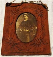 PHOTO OF BAT MASTERSON IN LEATHER FRAM 1853-1921