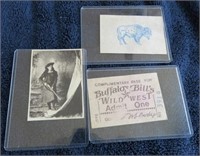 Buffalo Bills Wild West ticket stub and cards