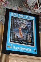 Panther's Superbowl framed poster