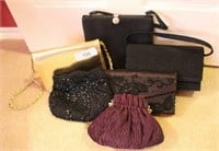 Six Evening Purses Including Two Beaded