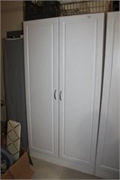Two Door White Storage Cabinet with