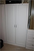 Two Door White Storage Cabinet with