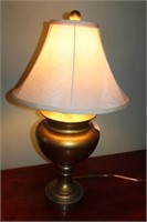 Gold Painted Metal Table Lamp with