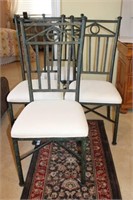 Metal Frame Chairs with Upholstered