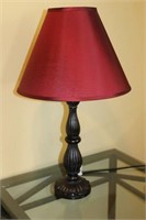 Table Lamp with Plum Color Shade