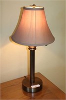 Bronze Tone Metal Table Lamp with Shade
