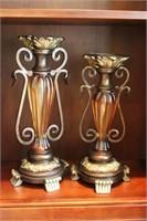 Two Matching Candle Stands
