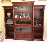 Wood Wall Unit in Three Sections