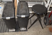 STOOL, CHAIR, TABLE, STEP OPEN GARBAGE CANS ! B2