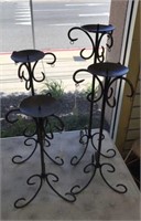 (4) Metal Candle Holders