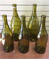 (5) Tall Glass Bottles
