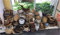 Large Lot of Baskets & Wreaths